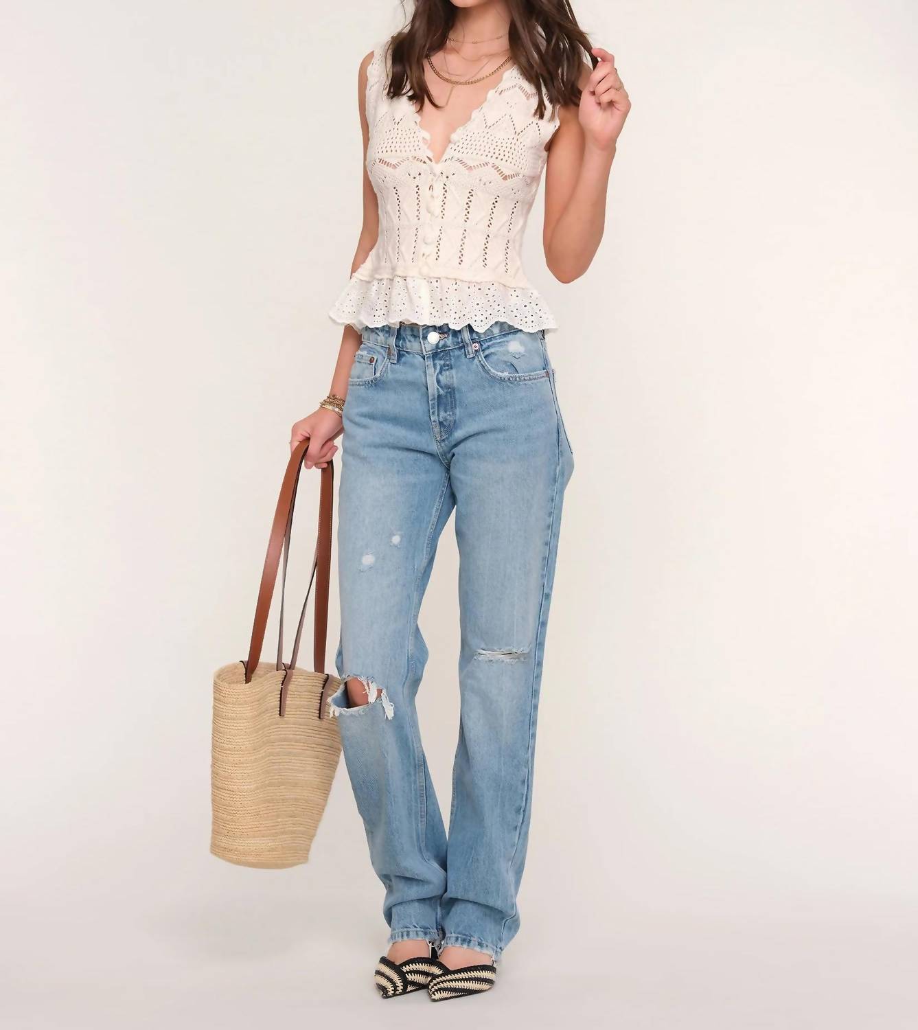 Heartloom - Nona Sleeveless Ruffle Top