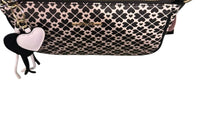 Nanette Lepore Women's Elegant Patterned Bag in black and cream - women's bag - detail view