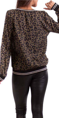 Gigi Moda - Daralice Leopard Long Sleeve Blouse