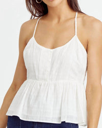 Greylin - Iza Strappy Peplum Tank