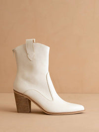 OASIS SOCIETY Women's Tara Two Paneled Western Boot in white - women's shoe - alternate view