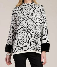 Tyler Boe - Frady Funnel Abstract Cape Sweater