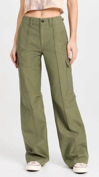 RE/DONE Military Trouser in green - women's pants
