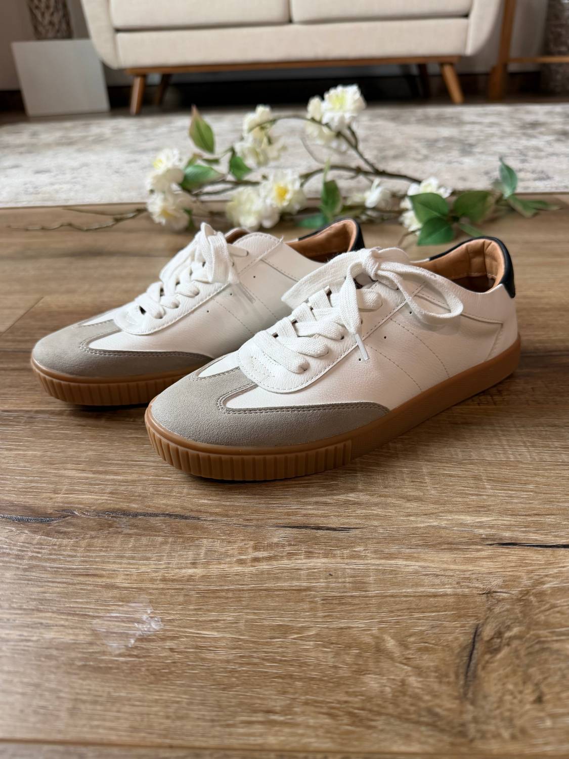 YELLOWBOX Women's Vintage-inspired Dinia Sneaker in white - women's sneaker - alternate view