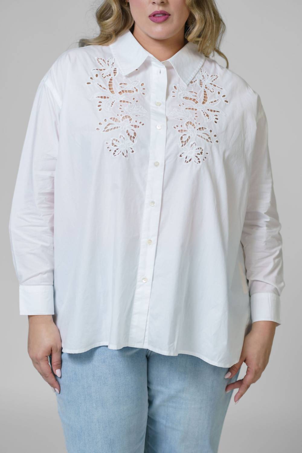 Tanya Taylor - Calandra Button Down Embroidered Top