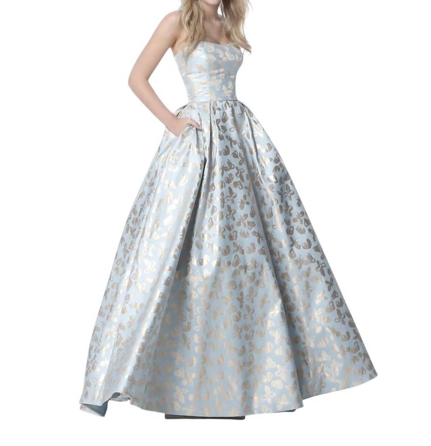 Sherri Hill - Strapless Taffeta Prom Dress