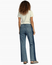 Askk Ny - Two Tone Low Rise Straight Denim Pants