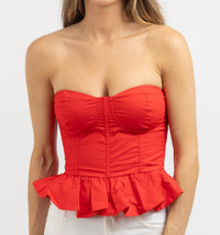 Olivaceous - Camille Peplum Top