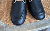 SODA Women's Guitar Buckle Loafer in black - women's flats - detail view