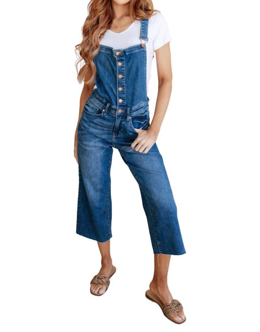 Judy Blue - High Rise Crop Wide Leg Denim Overalls