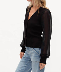 Six/Fifty - Celeste Mixed Media Sweater Top