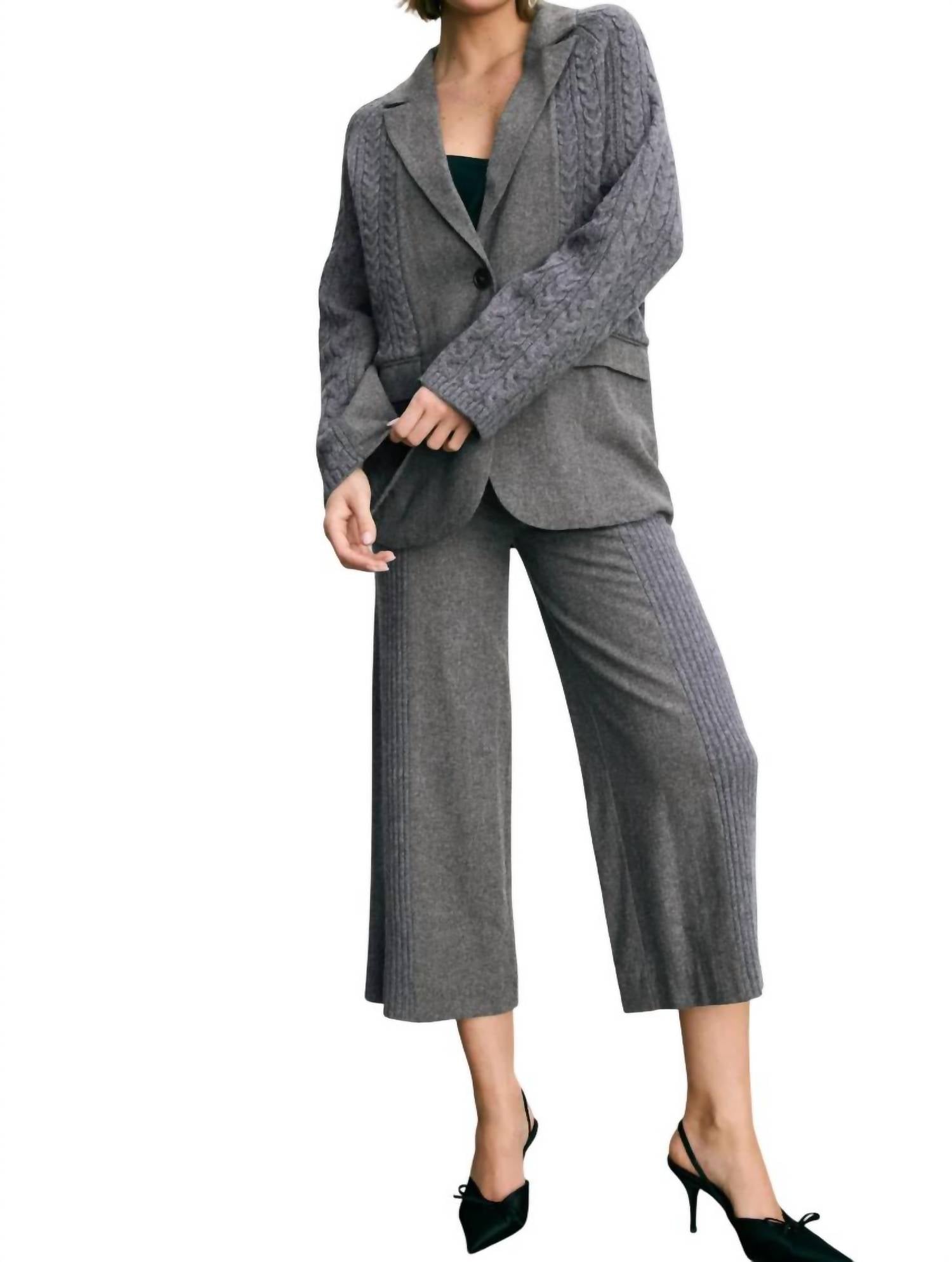 Naadam - Luxe Cable Hybrid Oversized Blazer