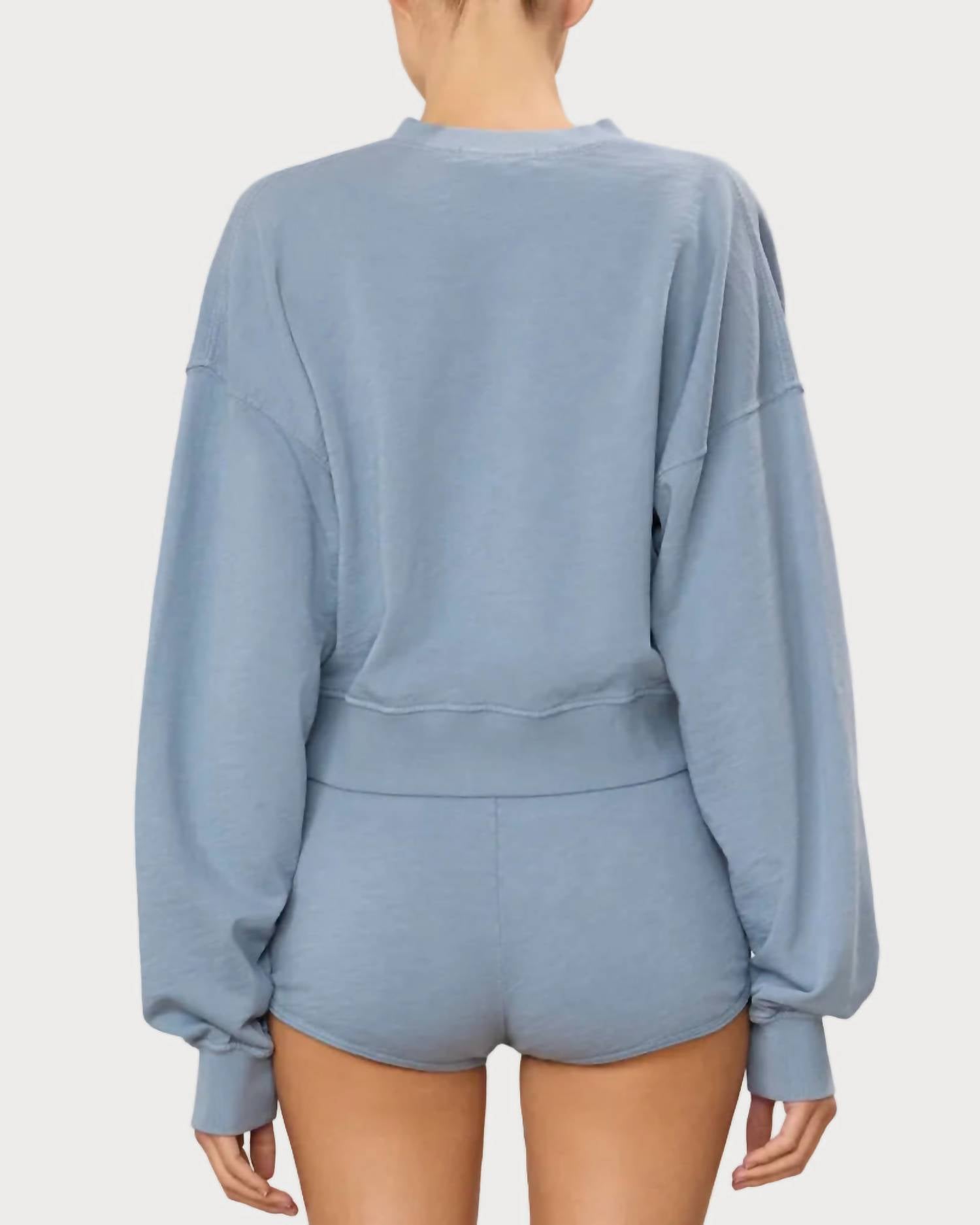 Eterne - Cropped V Neck Sweatshirt