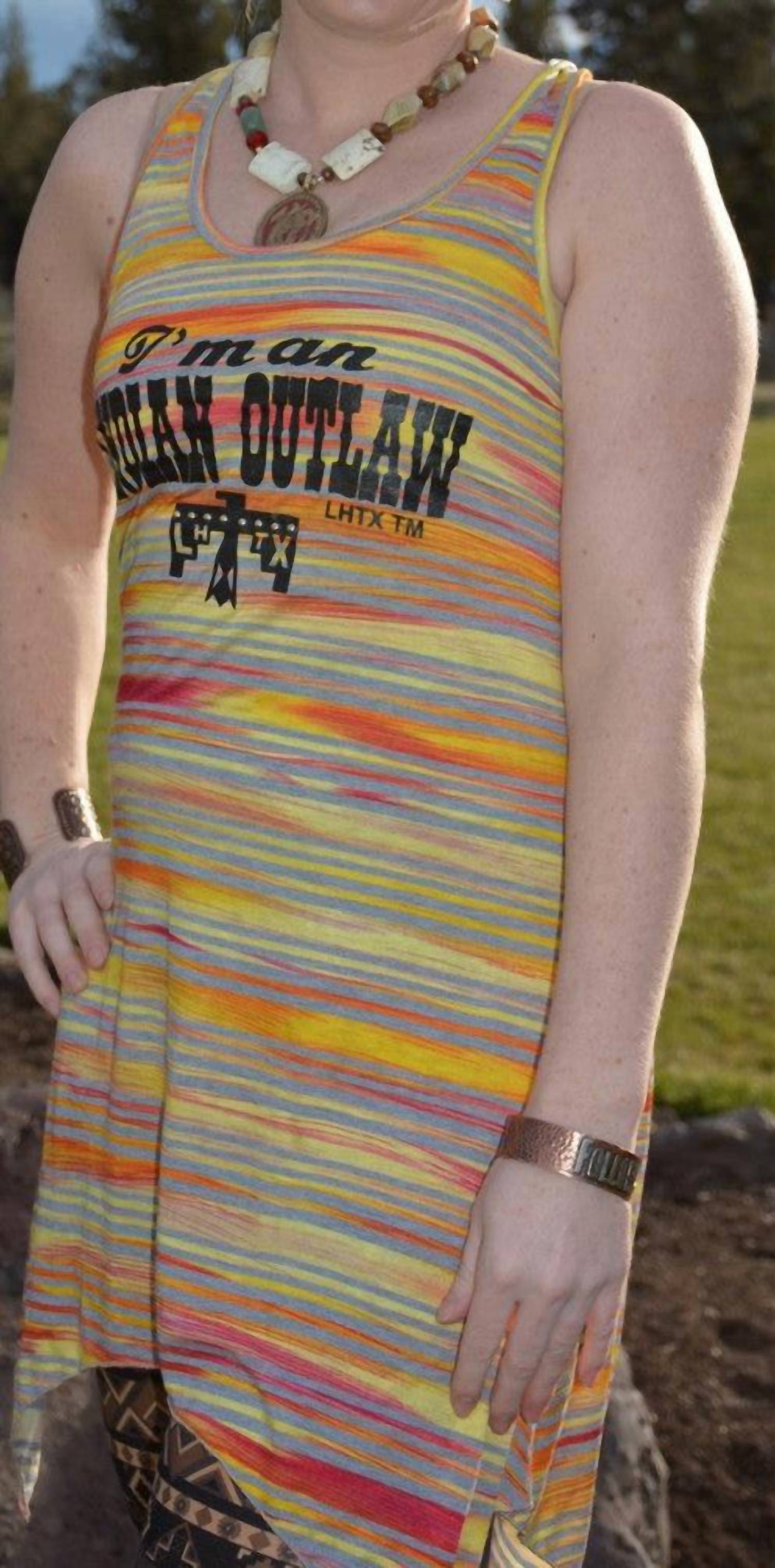LHTX Indian Outlaw Dress in multi - women's dress - detail view
