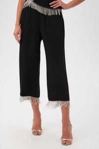 Trina Turk - Oberon Rhinestone Fringe Cropped Pants
