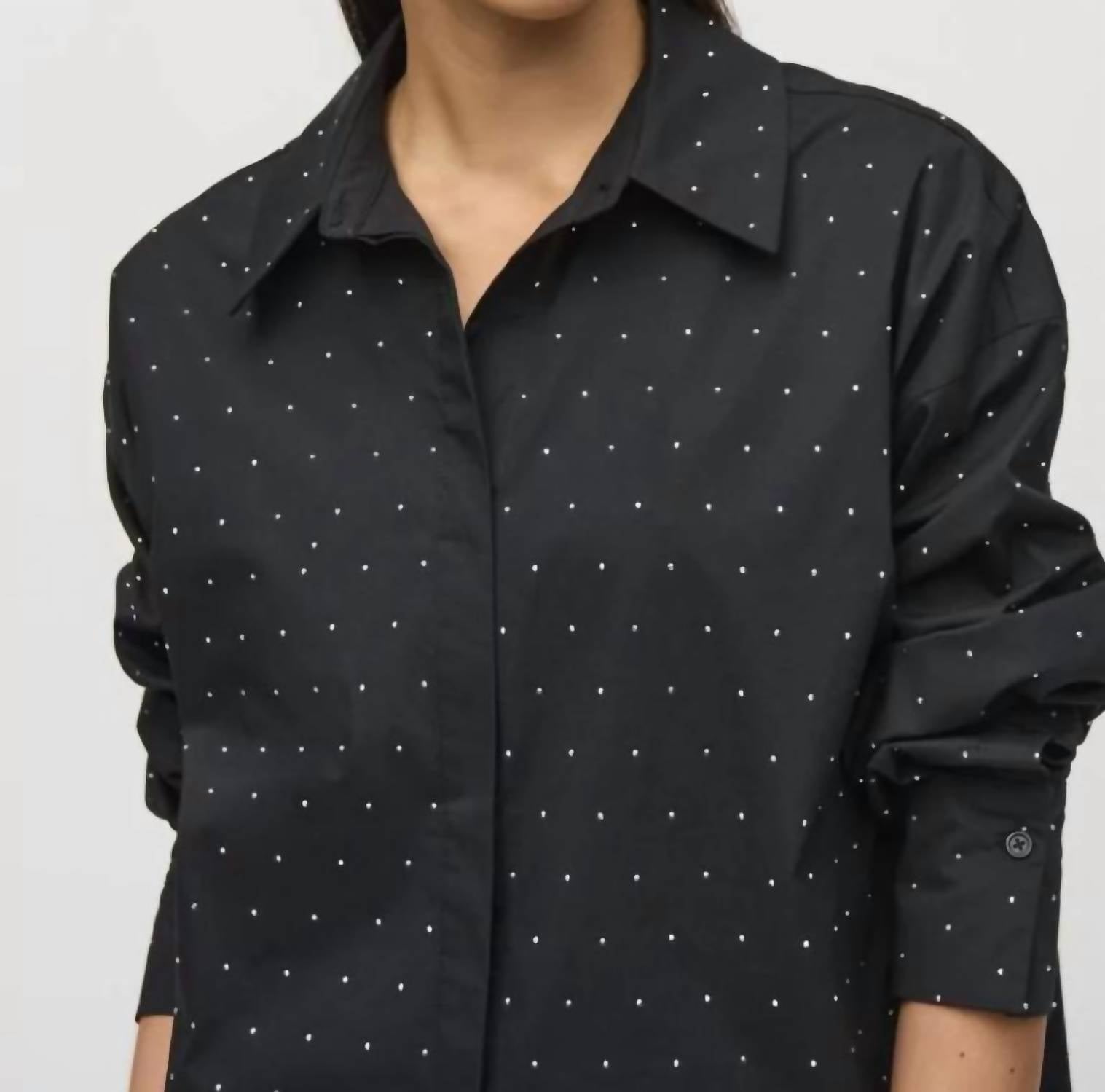 Joseph Ribkoff - Stretch Cotton With Rhinestones Blouse