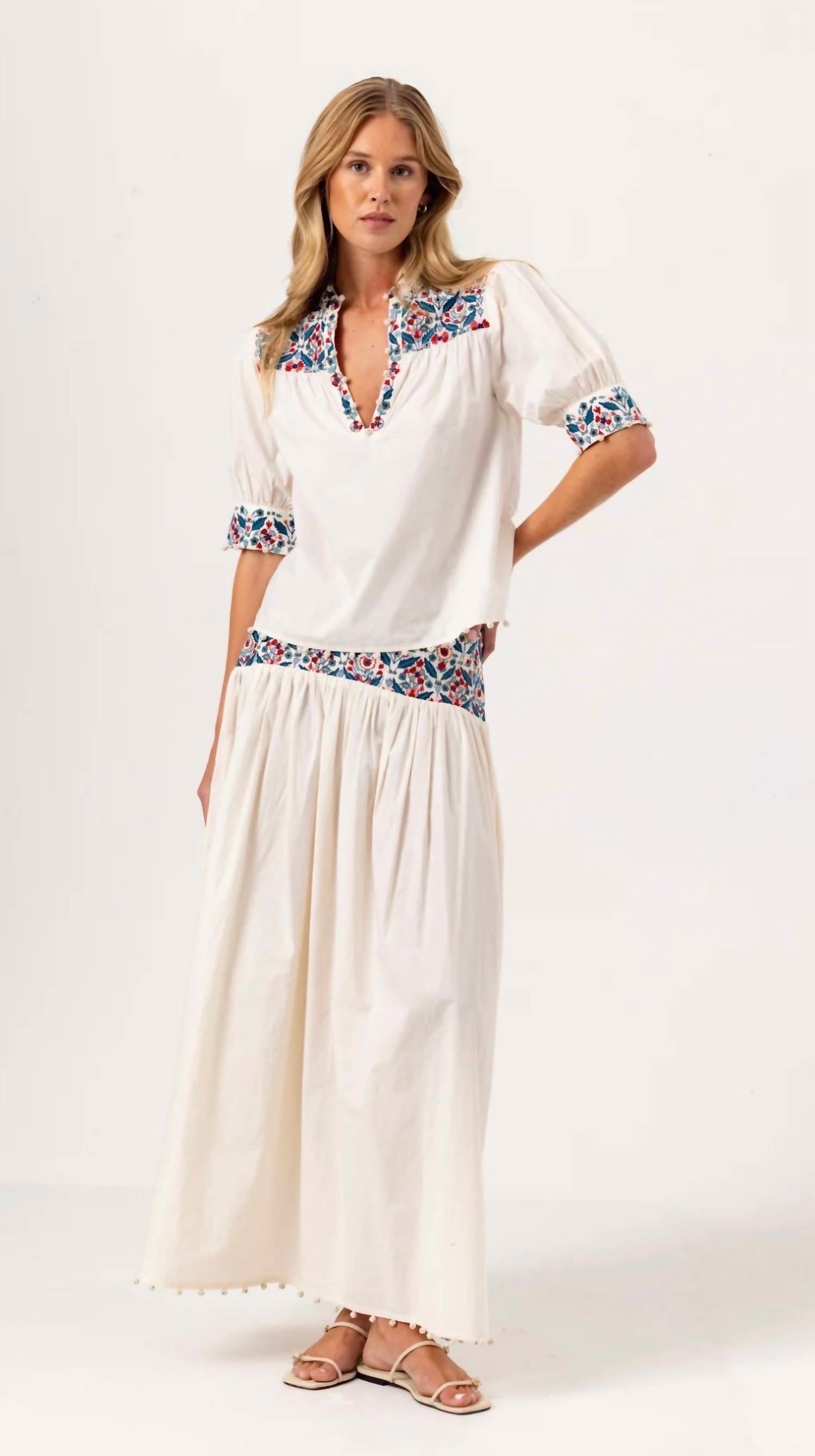 sundays GWEN SKIRT in white - women's skirt - alternate view