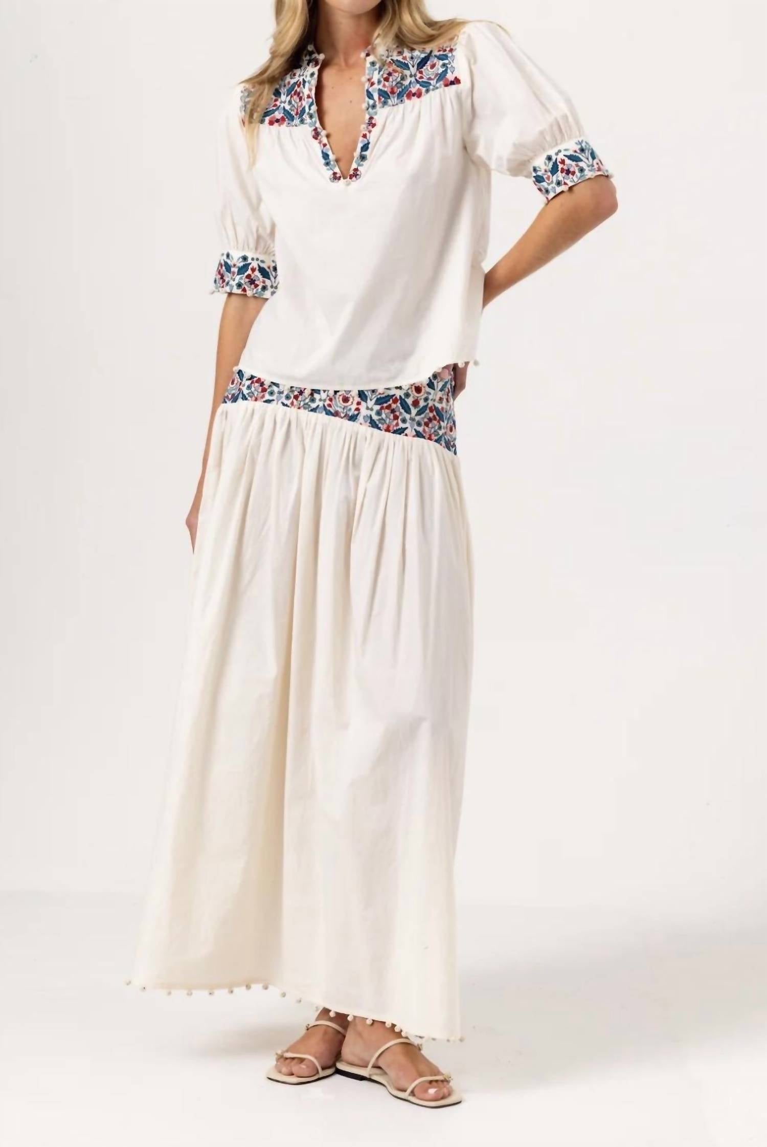 sundays GWEN SKIRT in white - women's skirt - detail view
