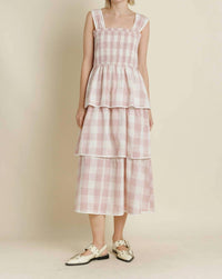 Aureum - Gingham Midi Dress