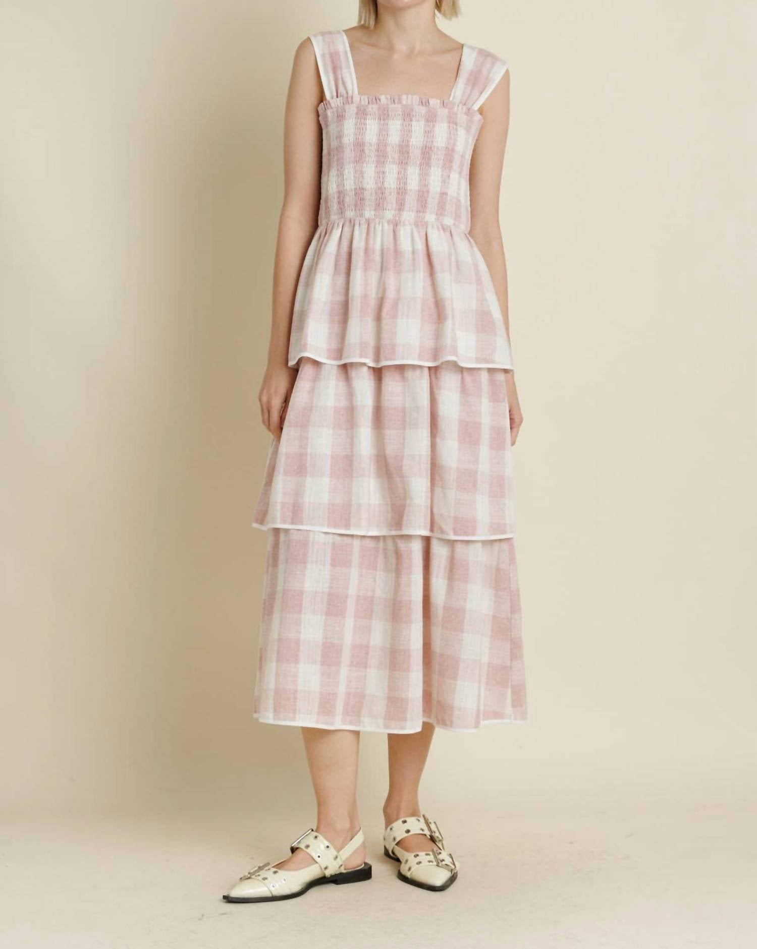 Aureum - Gingham Midi Dress