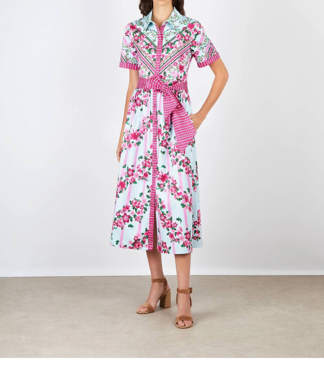 Saloni - Vivienne Button-front Dress