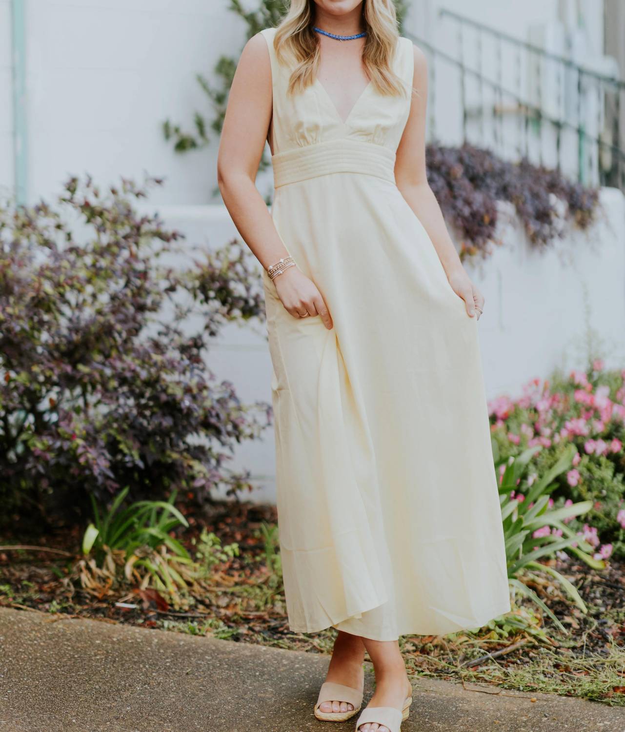 Minkpink - Kaia Linen Blend Maxi Dress