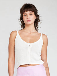 Self Contrast - Kaelie Button Tank Sweater