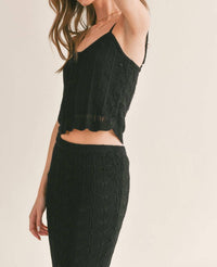 Sage The Label - Cappuccino Open Knit Tank Top