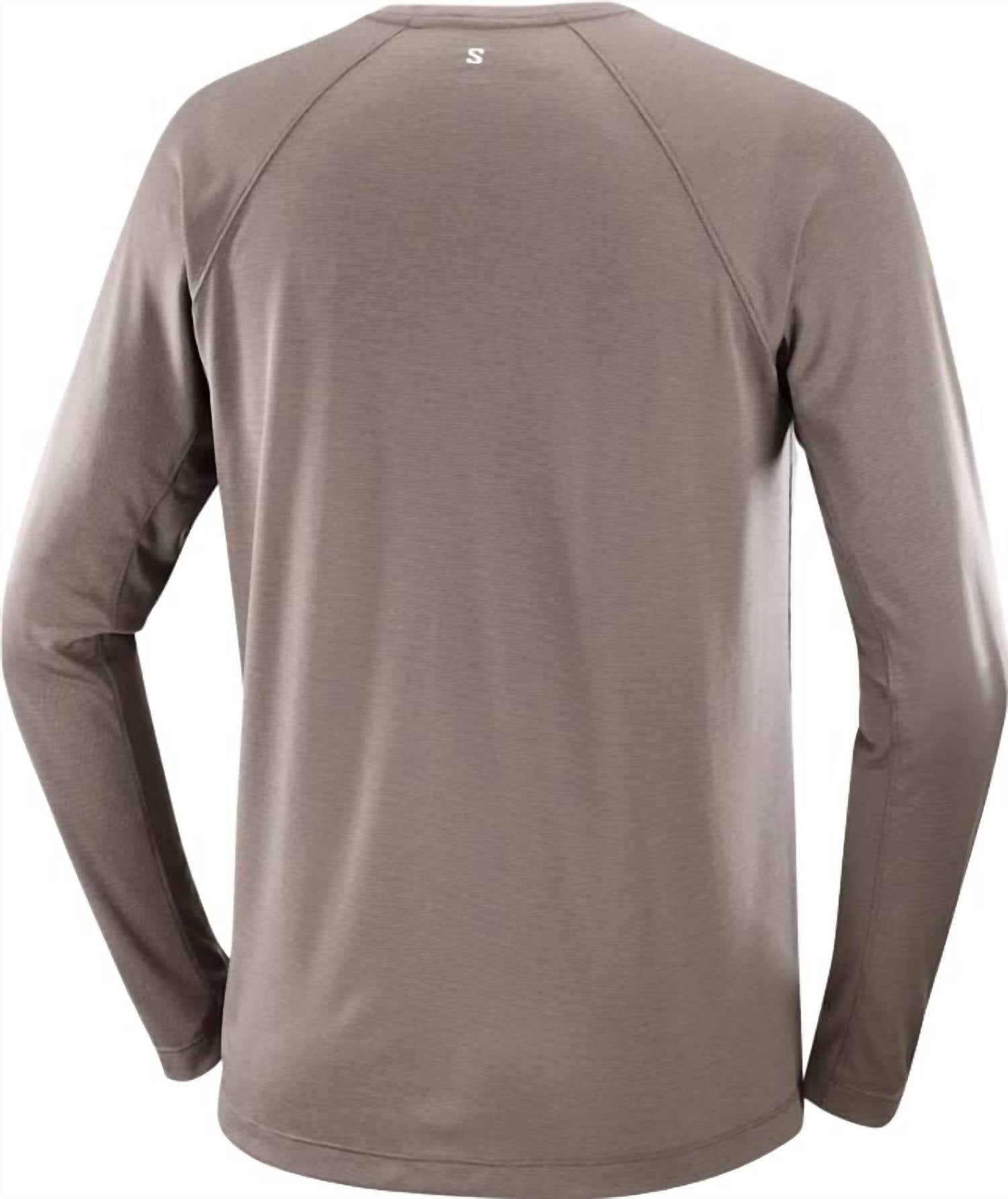 SALOMON Shakeout Core Long Sleeve T-shirt in iron - men's long sleeve top - view 4