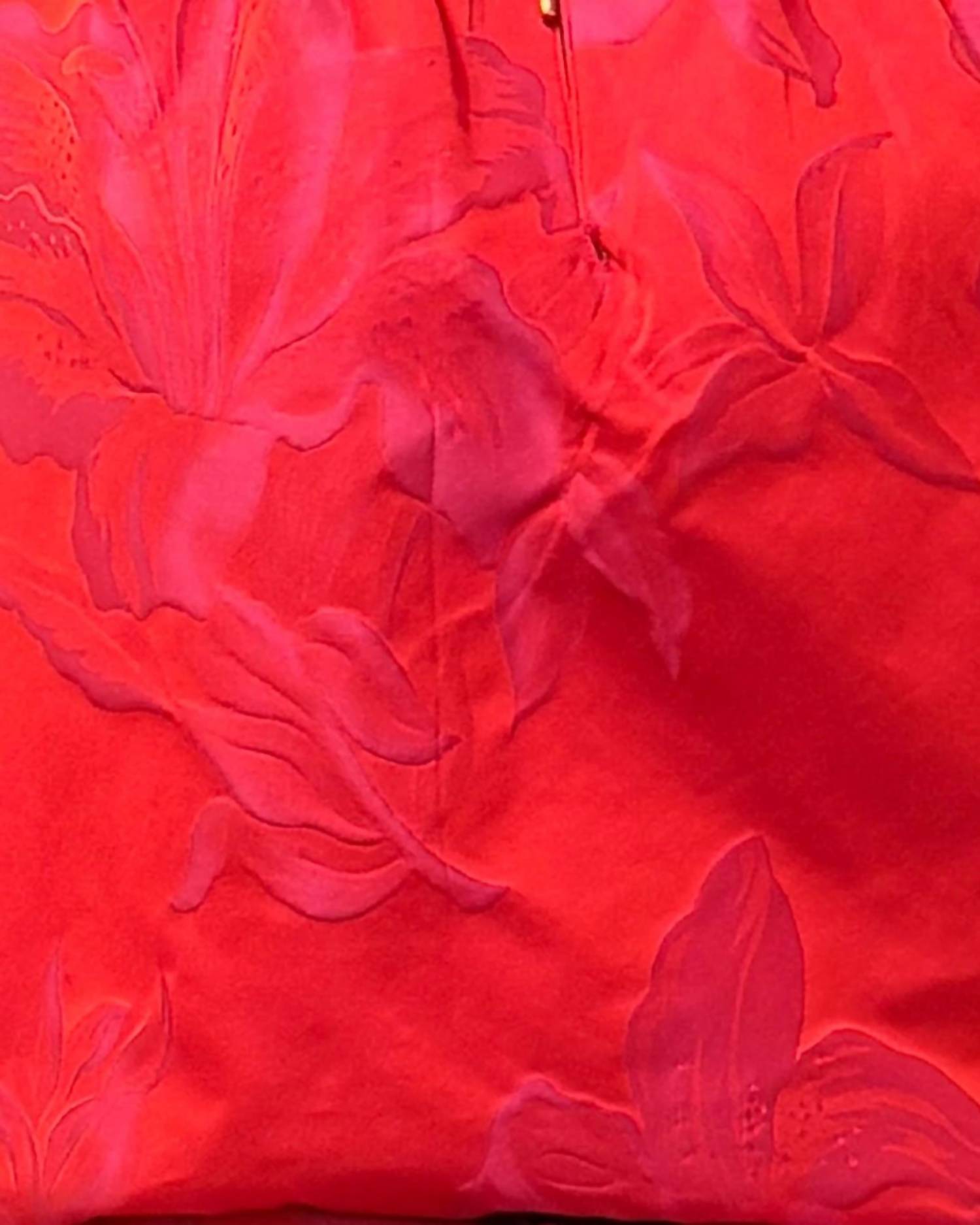 Finley Women's Wild Jacquard Crew Top in red - women's shirt - detail view