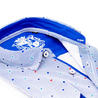 Eight X - Men's Stripes Print Button Down Shirt