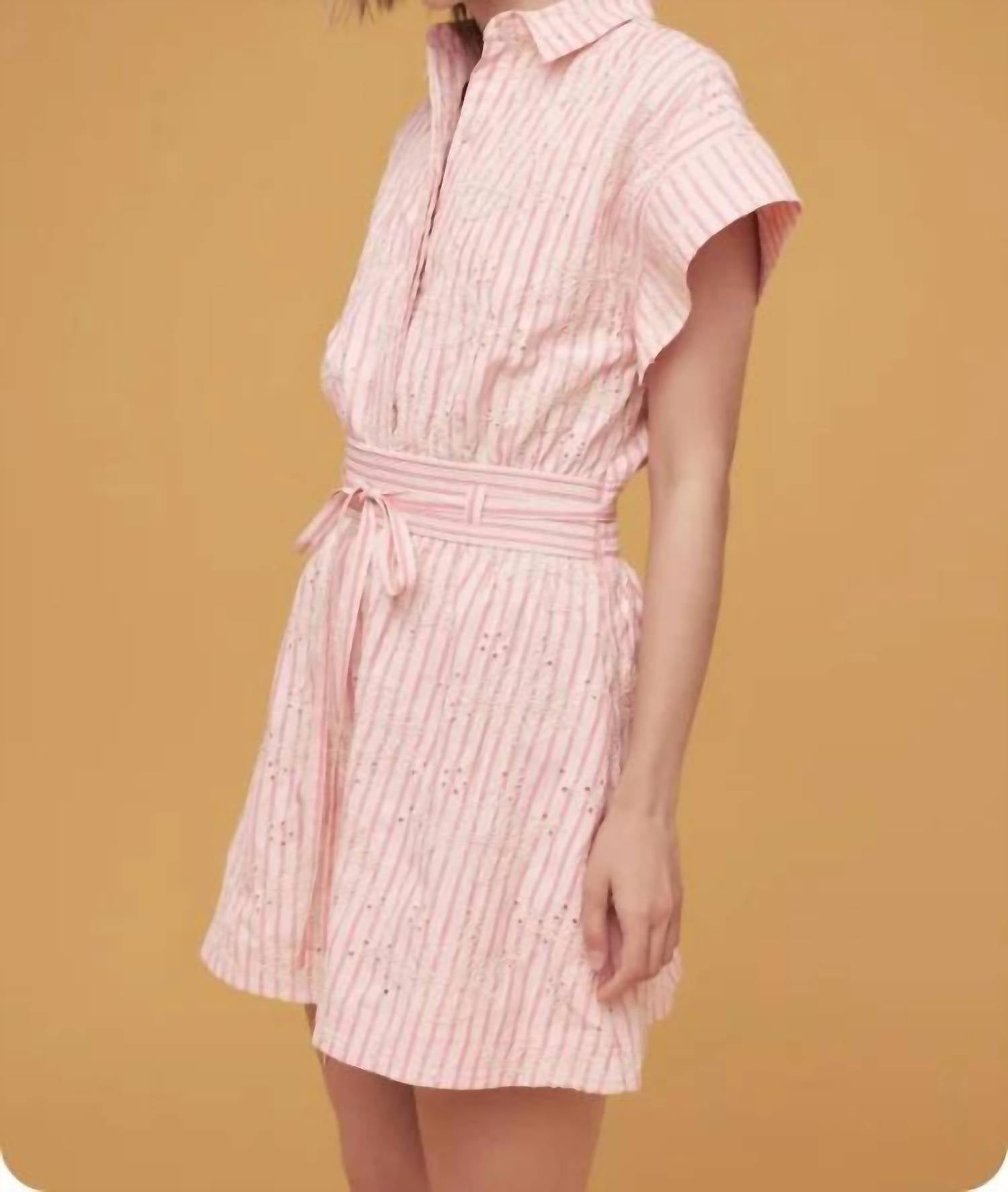 Strut & Bolt - Palm Sunday Embroidered Mini Dress