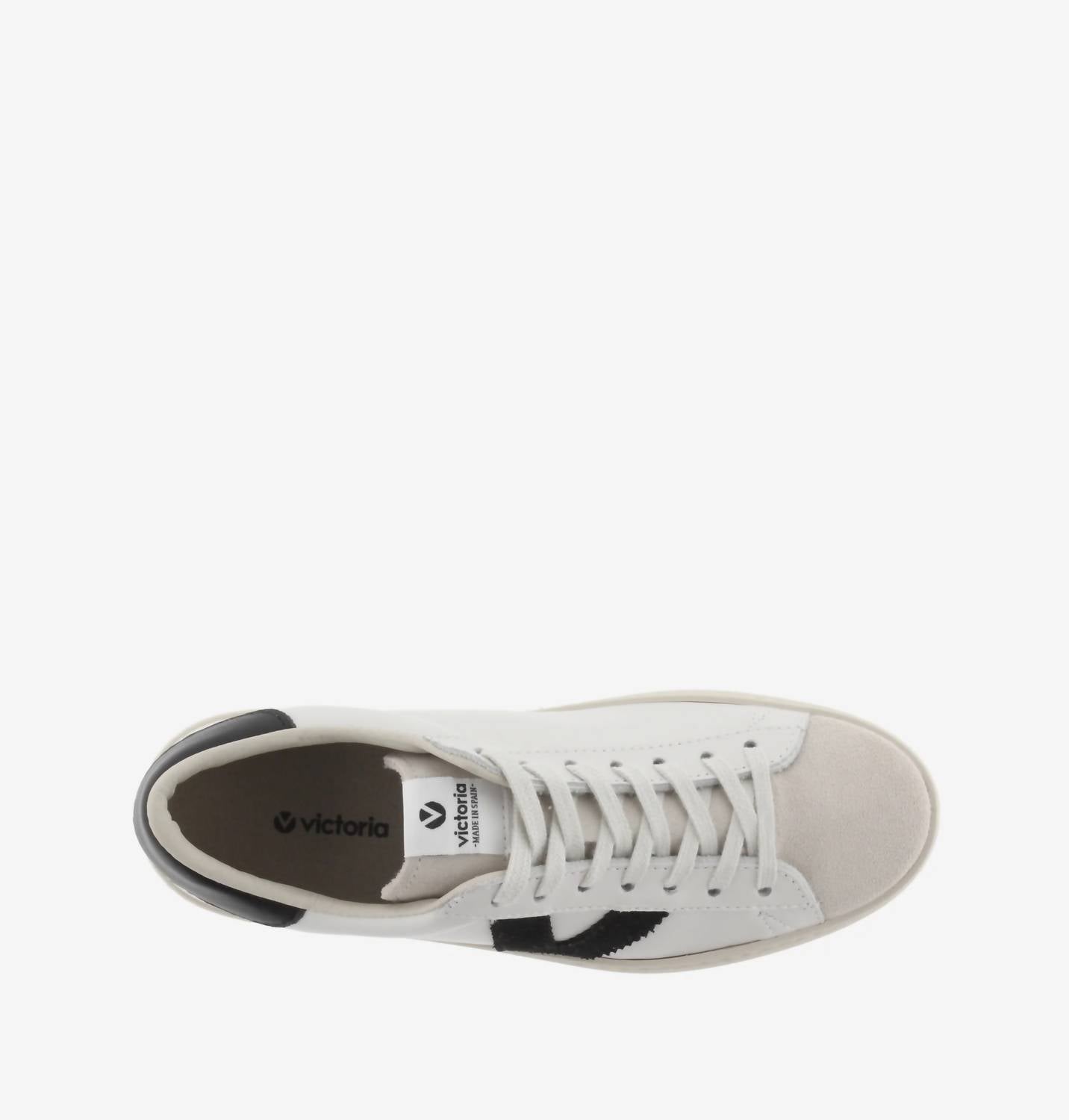 VICTORIA Women's Berlin Piel & Serraj Shoes in white black - women's sneaker - alternate view