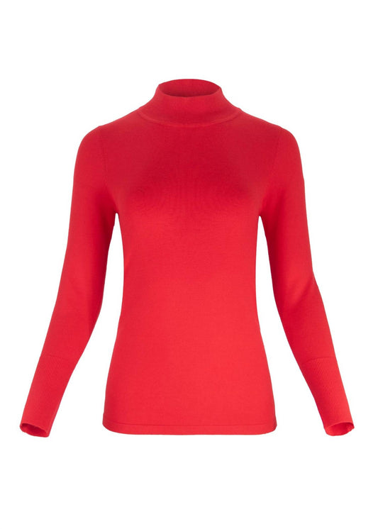 J'Envie/Eli - Mockneck With Button Sleeve Sweater