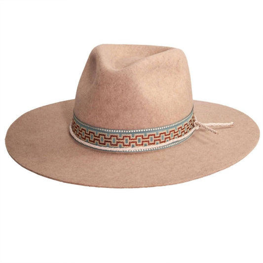 American Hat Makers - WOMEN'S MALDIVES MOON WIDE BRIM FELT FEDORA HAT