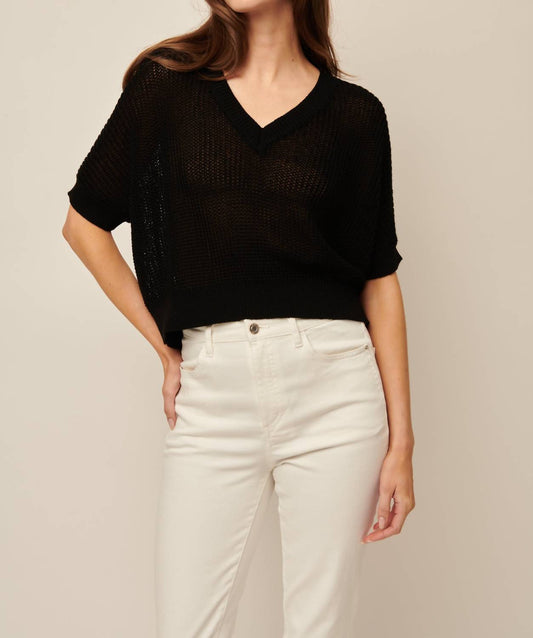 Line - Piper Short Sleeve Knit V-Neck Pullover