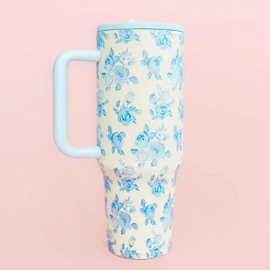 Rock Paper Scissors - Women's Floral Print 40oz Tumbler