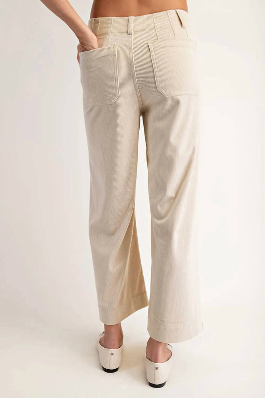 Ee:Some - Corduroy Patch Pocket Pant