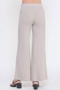 Allie Rose - Soft Lurex Fine Gauge Wide Leg Pants