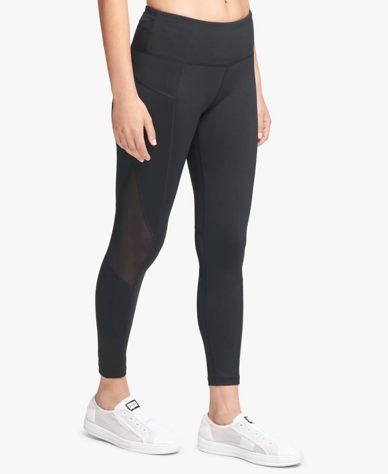 Dkny - Sport Essential High Rise Mesh Inset Ankle Leggings