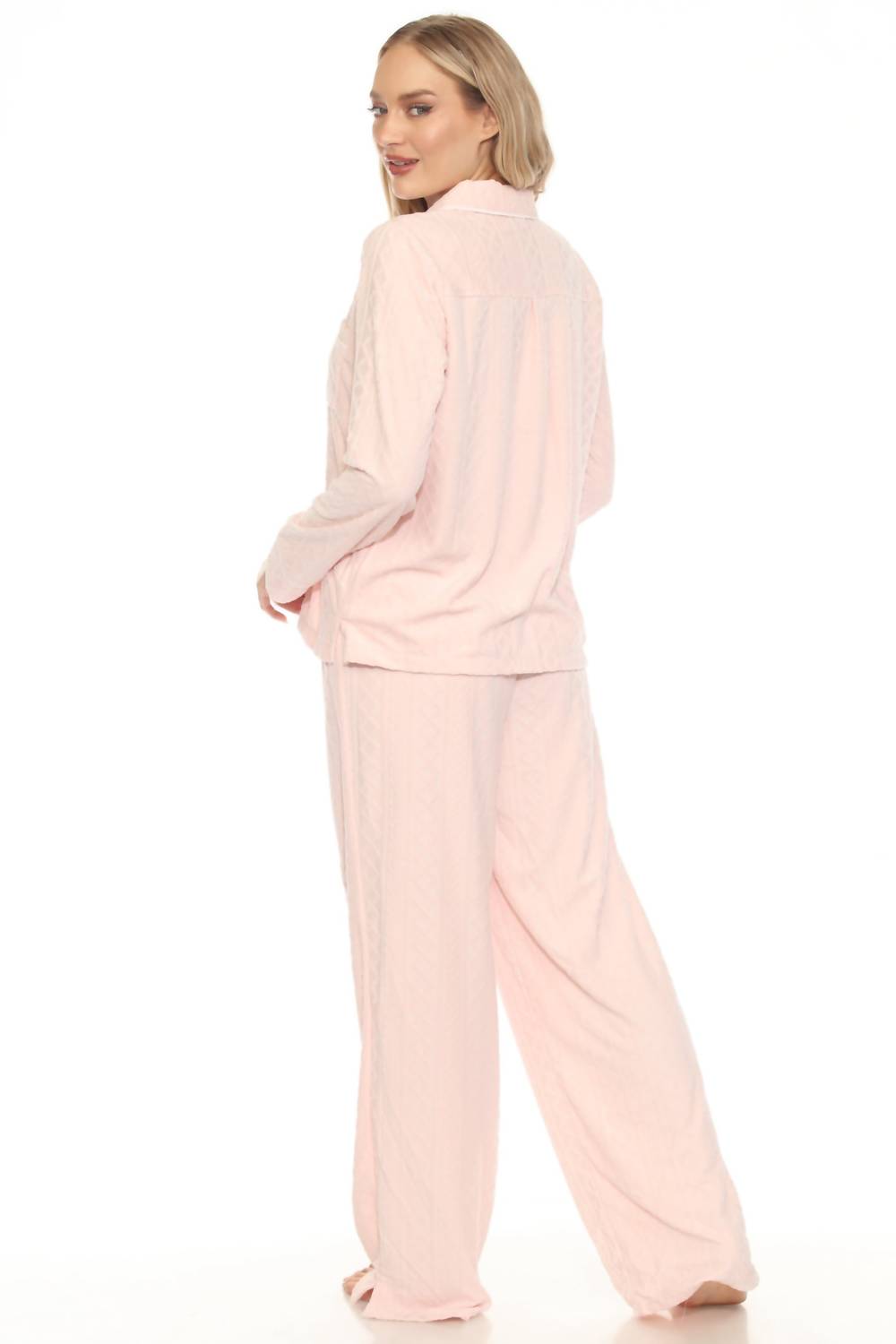 Pj Salvage - Terry Cable Crew Pajama Set