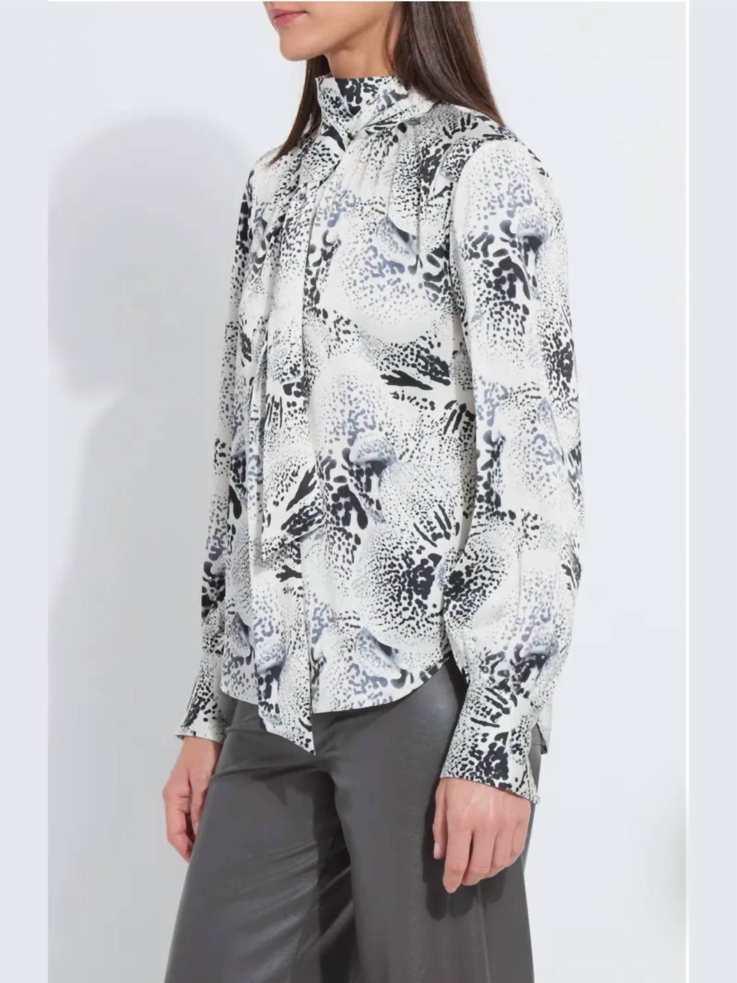 Lysse - Onyx Embellished Mock Neck Top