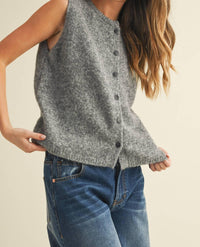 Klesis - Soft Button Detail Sweater Vest