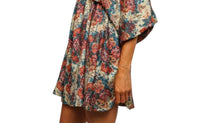 KORI Autumn Bloom Babydoll Mini Dress in antique rust - women's dress - alternate view