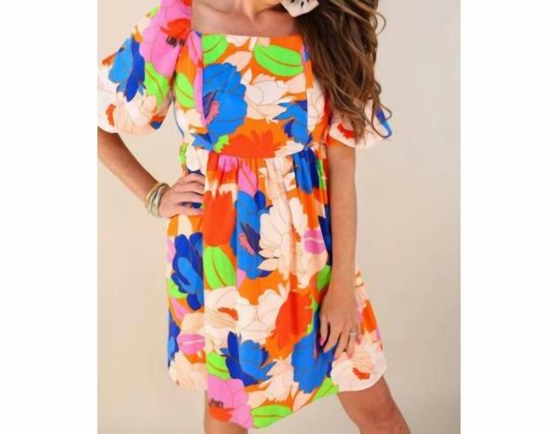 Jess Lea - Feel the Heat Floral Puff Sleeve Dress