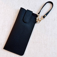 Ellison+Young Women's Button Up Glass Case Bag Charm in black - women's accessory
