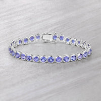 Diana M Jewels - Women's Round Natural Tanzanite Bracelet (12.60 Ct) - Grand
