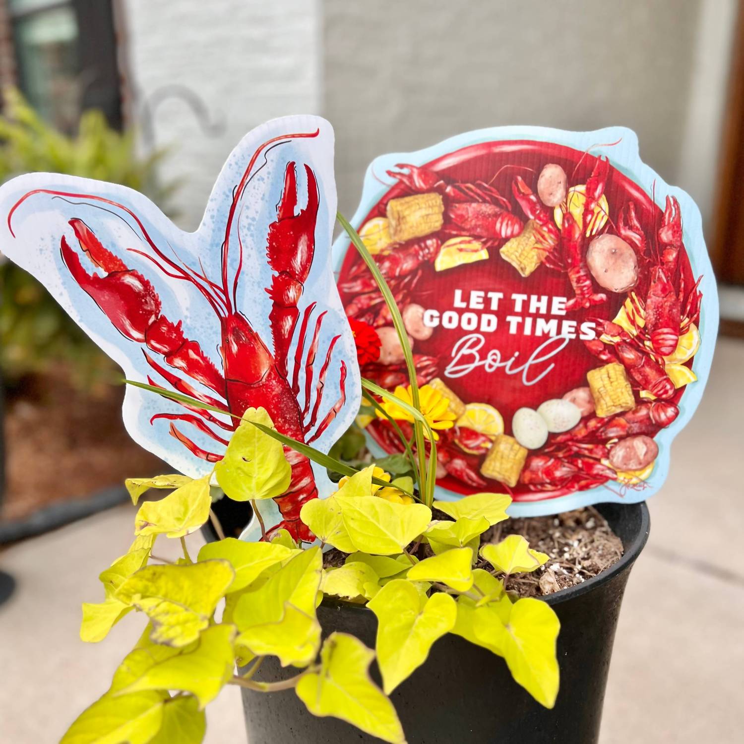 Songbird Grove Collection - Mini Let the Good Times Boil Garden Stake