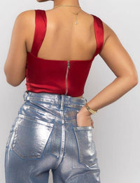 Vibrant Miu - Foil Wide Leg Jeans