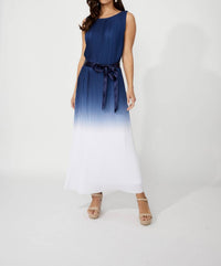 Frank Lyman - Ombré Pleated Long Dress